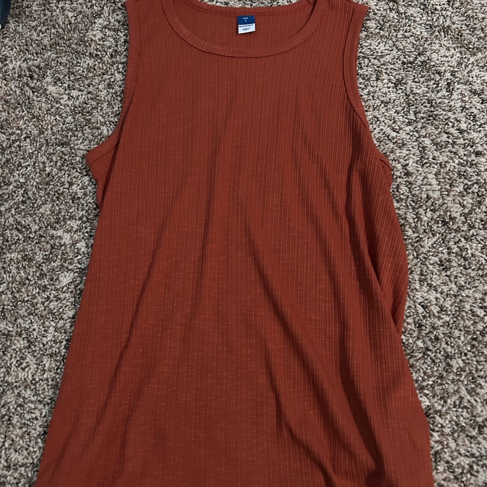 Old Navy Women's Ribbed Tank Top - Rust